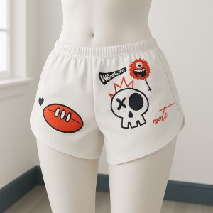 شلوارک ورزشی زنانه طرح دار