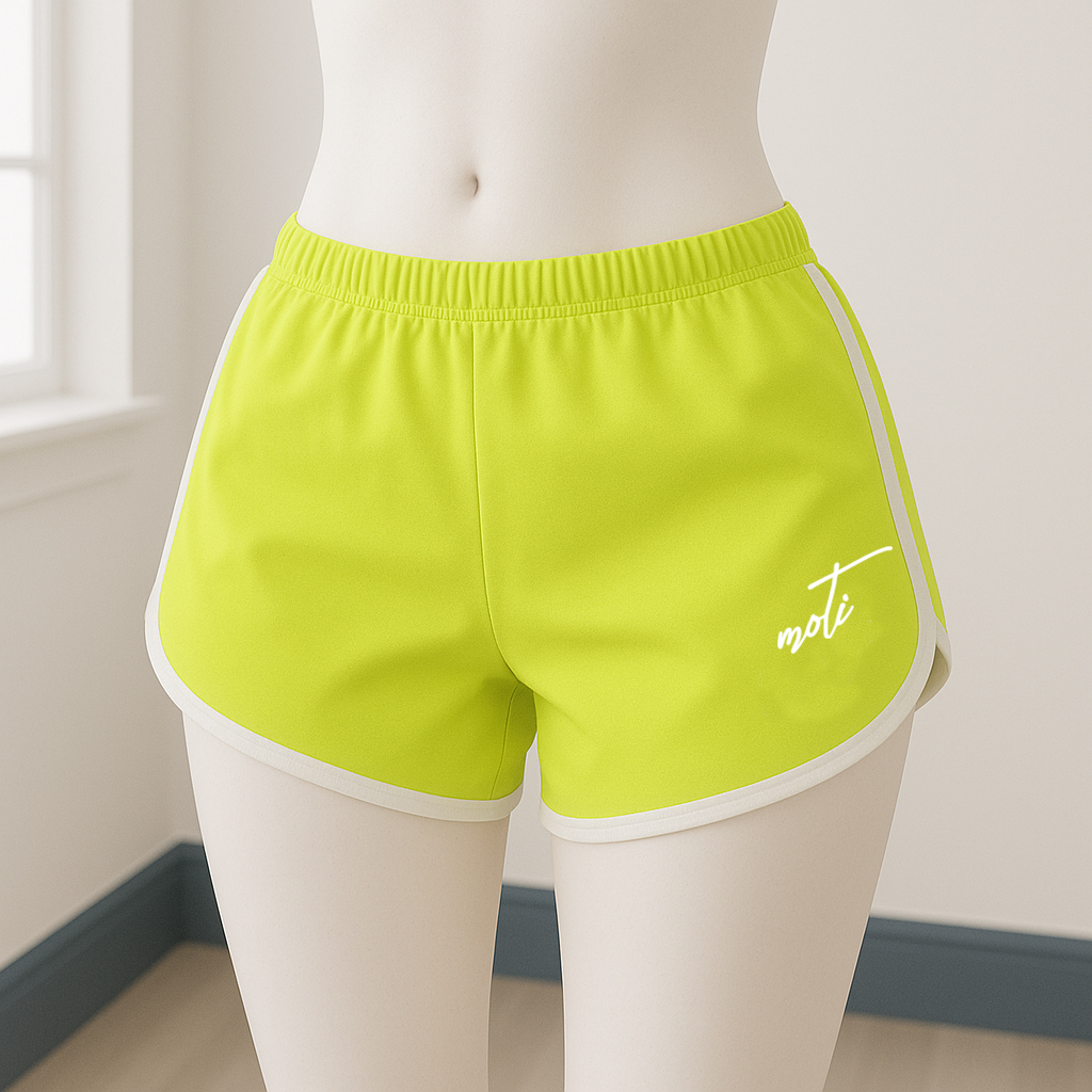 Cinderella Womens Training Shorts Solid Neon